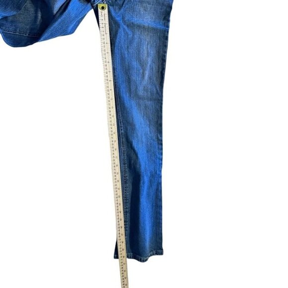 Squeeze Jeans Women's size 0 zero Distressed camo patched boot cut med wash - Picture 6 of 12